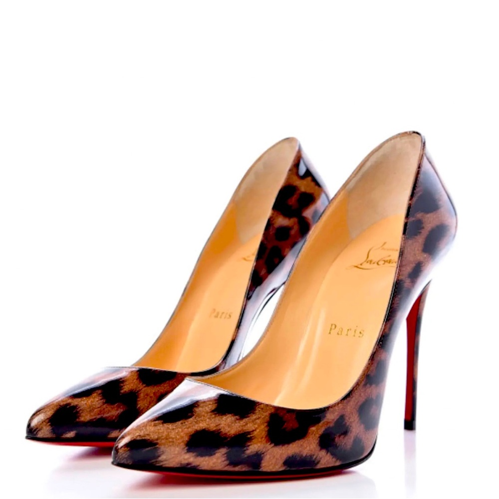CHRISTIAN LOUBOUTIN PIGALLE FOLLIES GLITTER PATENT HEELS PUMPS sz.36